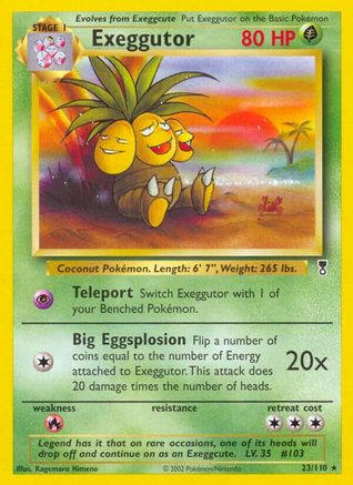 Exeggutor 023 - Reverse Holofoil Legendary Collection - Rare