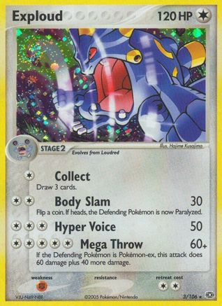 Exploud 003 - Reverse Holofoil Emerald - Holo Rare