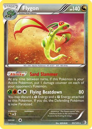 Flygon 099 - Reverse Holofoil Boundaries Crossed - Holo Rare