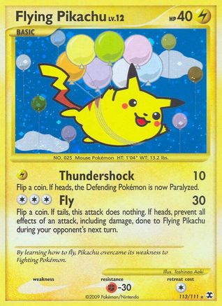 Flying Pikachu 113 - Holofoil Rising Rivals - Secret Rare