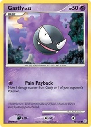 Gastly 082/130 - Reverse Holofoil Diamond and Pearl - Common