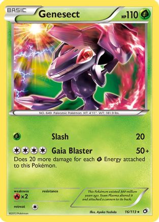 Genesect 016 - Holofoil Legendary Treasures - Holo Rare