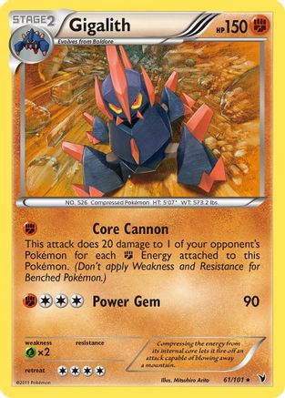 Gigalith 061 - Reverse Holofoil Noble Victories - Rare