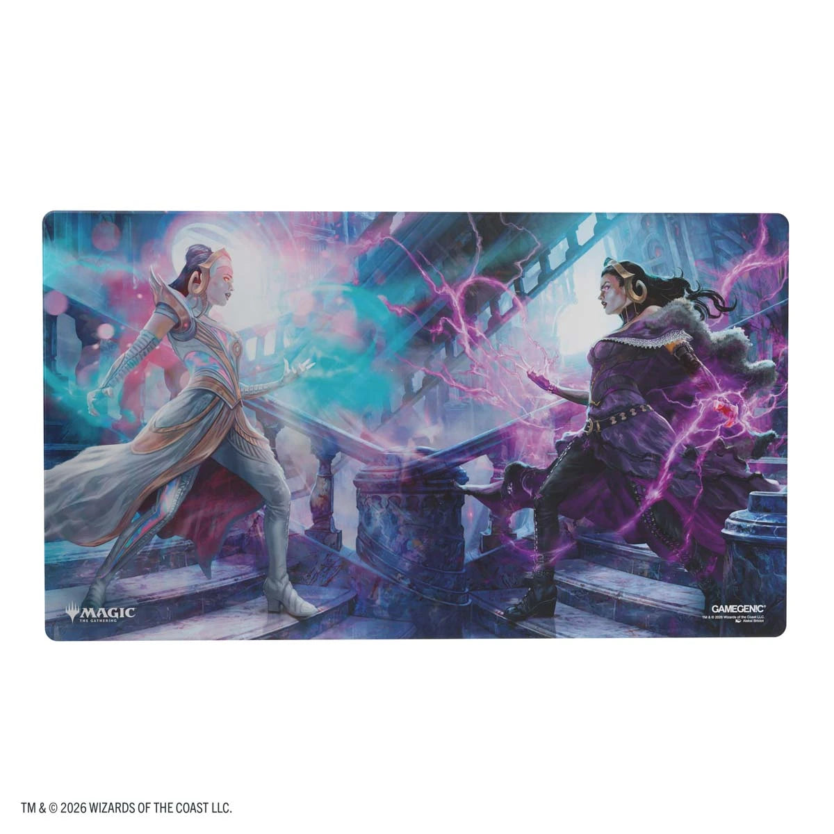 Magic: The Gathering | Reality Fracture Shiny Playmat - Liliana, Devoted Healer / Liliana, Callous Necromancer