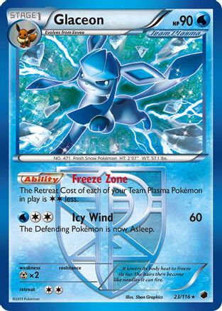 Glaceon (Team Plasma) 023/116 Plasma Freeze - Rare