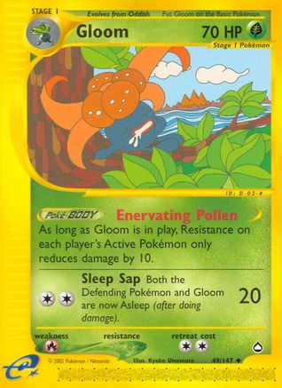 Gloom 049 - Reverse Holofoil Aquapolis - Uncommon