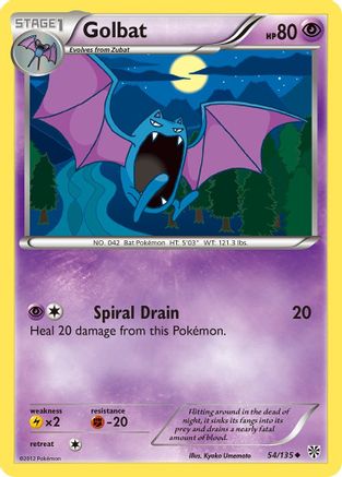 Golbat 054 - Reverse Holofoil Plasma Storm - Uncommon
