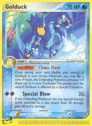 Golduck 017 - Reverse Holofoil Sandstorm - Rare