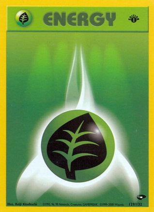 Grass Energy 129/132 - 1st Edition Gym Challenge - Common