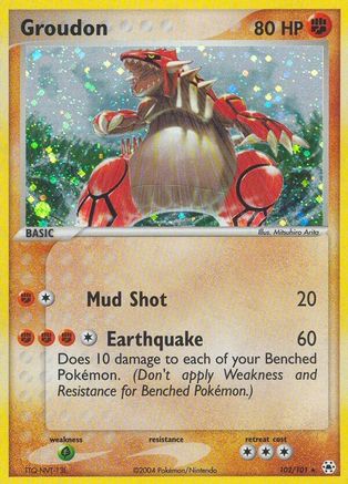 Groudon 102 - Holofoil Hidden Legends - Secret Rare
