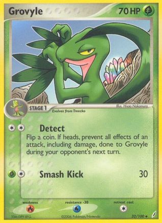Grovyle 032/100 Crystal Guardians - Uncommon