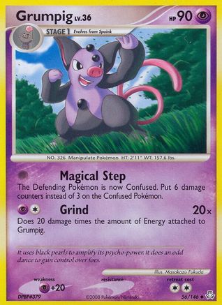 Grumpig 056 - Reverse Holofoil Legends Awakened - Uncommon