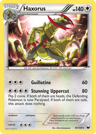 Haxorus 089 - Holofoil Dark Explorers - Holo Rare