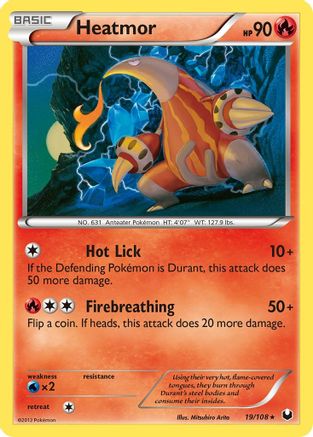 Heatmor 019 - Reverse Holofoil Dark Explorers - Rare