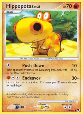 Hippopotas 064 - Reverse Holofoil Rising Rivals - Common
