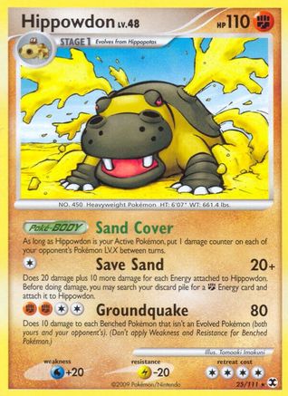 Hippowdon 025 - Reverse Holofoil Rising Rivals - Rare