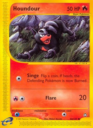 Houndour (86) 086/147 - Reverse Holofoil Aquapolis - Common