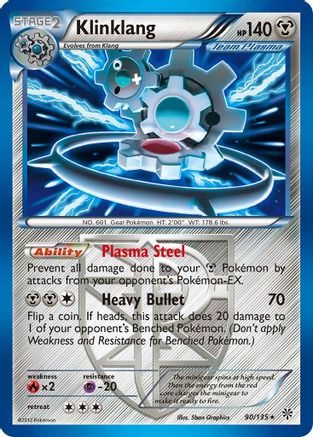 Klinklang (Team Plasma) 090 - Holofoil Plasma Storm - Holo Rare