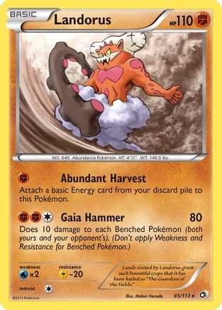 Landorus 085 - Reverse Holofoil Legendary Treasures - Holo Rare