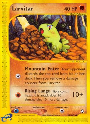 Larvitar 089 - Reverse Holofoil Aquapolis - Common