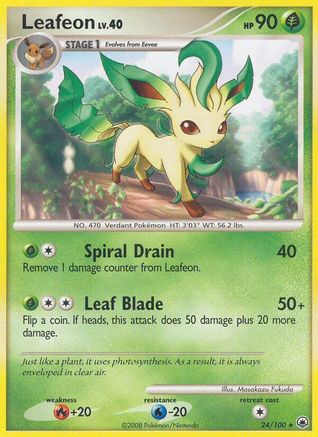 Leafeon (24) 024 - Reverse Holofoil Majestic Dawn - Rare