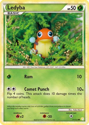 Ledyba 071/123 - Reverse Holofoil HeartGold SoulSilver - Common