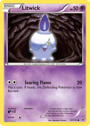 Litwick (57) 057 - Reverse Holofoil Noble Victories - Common