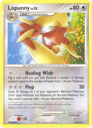 Lopunny 030 - Reverse Holofoil Diamond and Pearl - Rare