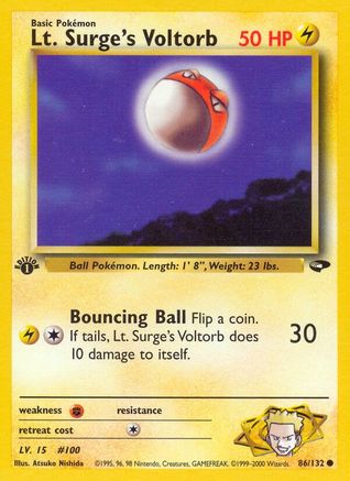 Lt. Surge's Voltorb 086/132 - 1st Edition Gym Challenge - Common