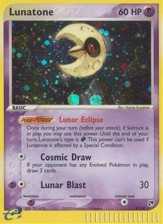 Lunatone 008 - Holofoil Sandstorm - Holo Rare