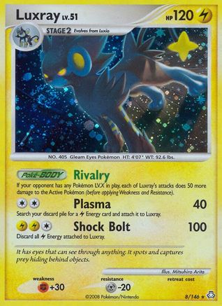 Luxray 008 - Reverse Holofoil Legends Awakened - Holo Rare