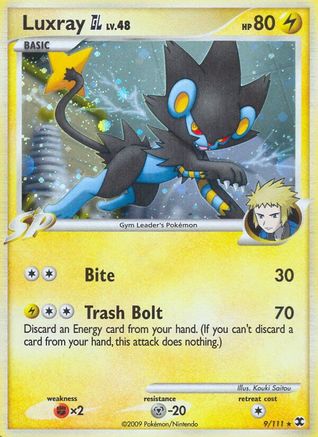 Luxray GL 009 - Reverse Holofoil Rising Rivals - Holo Rare