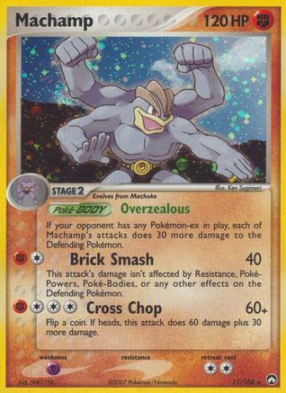 Machamp 011/108 - Reverse Holofoil Power Keepers - Holo Rare