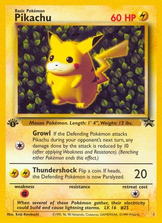 Pikachu (1) (Misprint) 001 - 1st Edition WoTC Promo - Promo