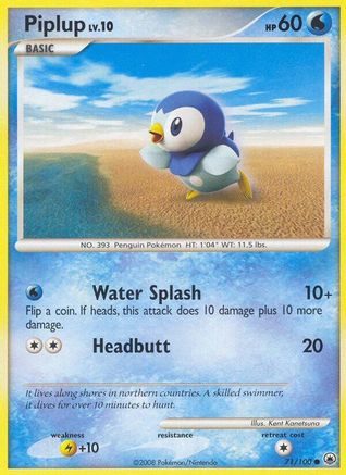 Piplup (71) 071 - Reverse Holofoil Majestic Dawn - Common