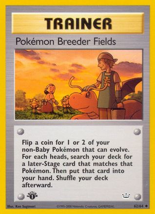 Pokemon Breeder Fields 062 - Unlimited Neo Revelation - Uncommon