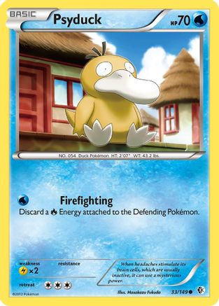 Psyduck (33) 033 - Reverse Holofoil Boundaries Crossed - Common