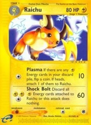 Raichu (61) 061 - Reverse Holofoil Expedition - Rare