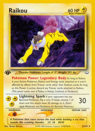 Raikou (22) 022 - 1st Edition Neo Revelation - Rare