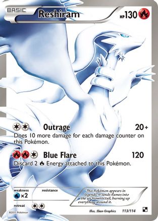 Reshiram (113 Full Art) 113 - Holofoil Black and White - Ultra Rare