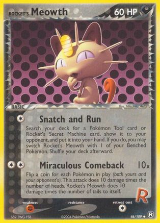 Rocket's Meowth 046 Team Rocket Returns - Uncommon