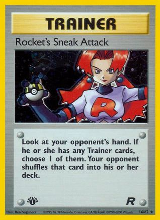 Rocket's Sneak Attack (16) 016 - 1st Edition Holofoil Team Rocket - Holo Rare
