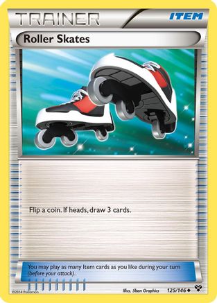 Roller Skates 125 - Reverse Holofoil XY Base Set - Uncommon