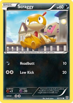 Scraggy - Reverse Holofoil Plasma Storm - Common