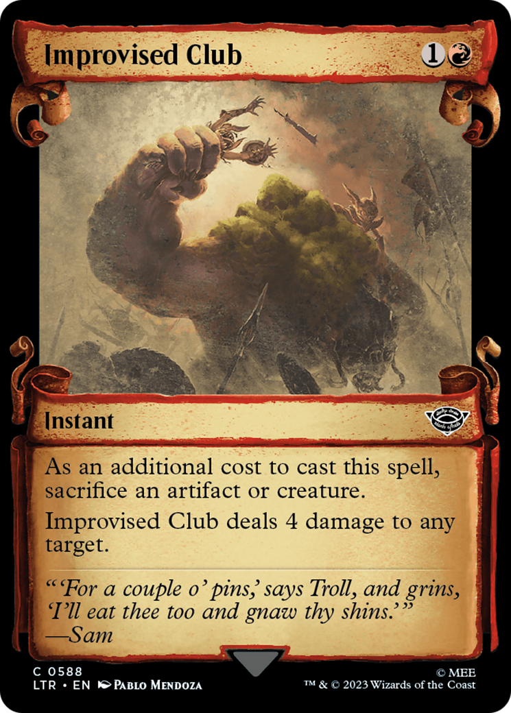 Improvised Club (Showcase Scrolls) (LTR-588) - The Lord of the Rings: Tales of Middle-earth: (Showcase)