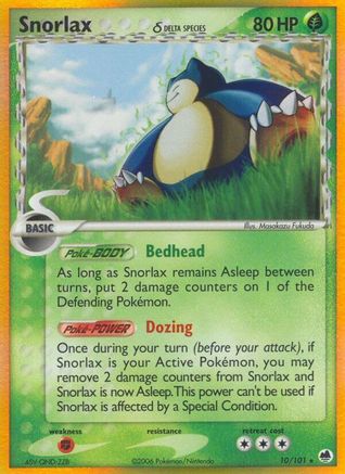 Snorlax (Delta Species)/101 - Holofoil Dragon Frontiers - Holo Rare