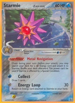 Starmie 015/113 - Reverse Holofoil Delta Species - Holo Rare