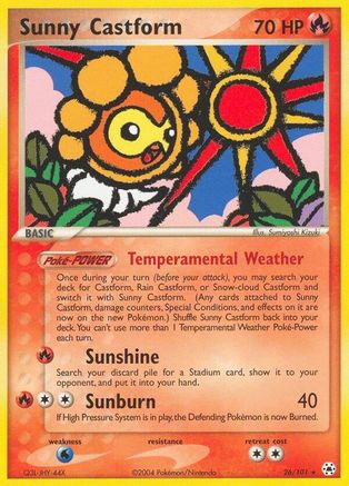 Sunny Castform - Reverse Holofoil Hidden Legends - Rare