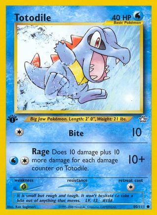 Totodile (80) 080 - 1st Edition Neo Genesis - Common