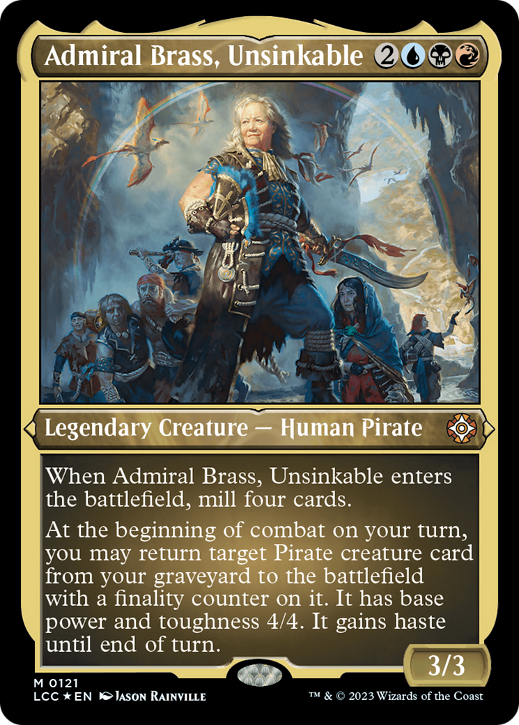 Admiral Brass, Unsinkable (Display Commander) - Thick Stock (LCC-121) - The Lost Caverns of Ixalan Commander Foil